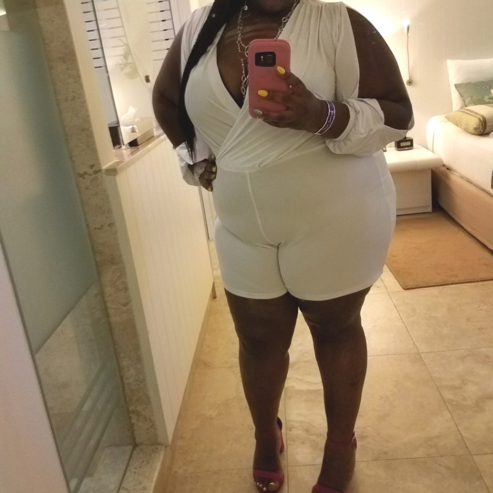 FTF Open Sleeve White Romper